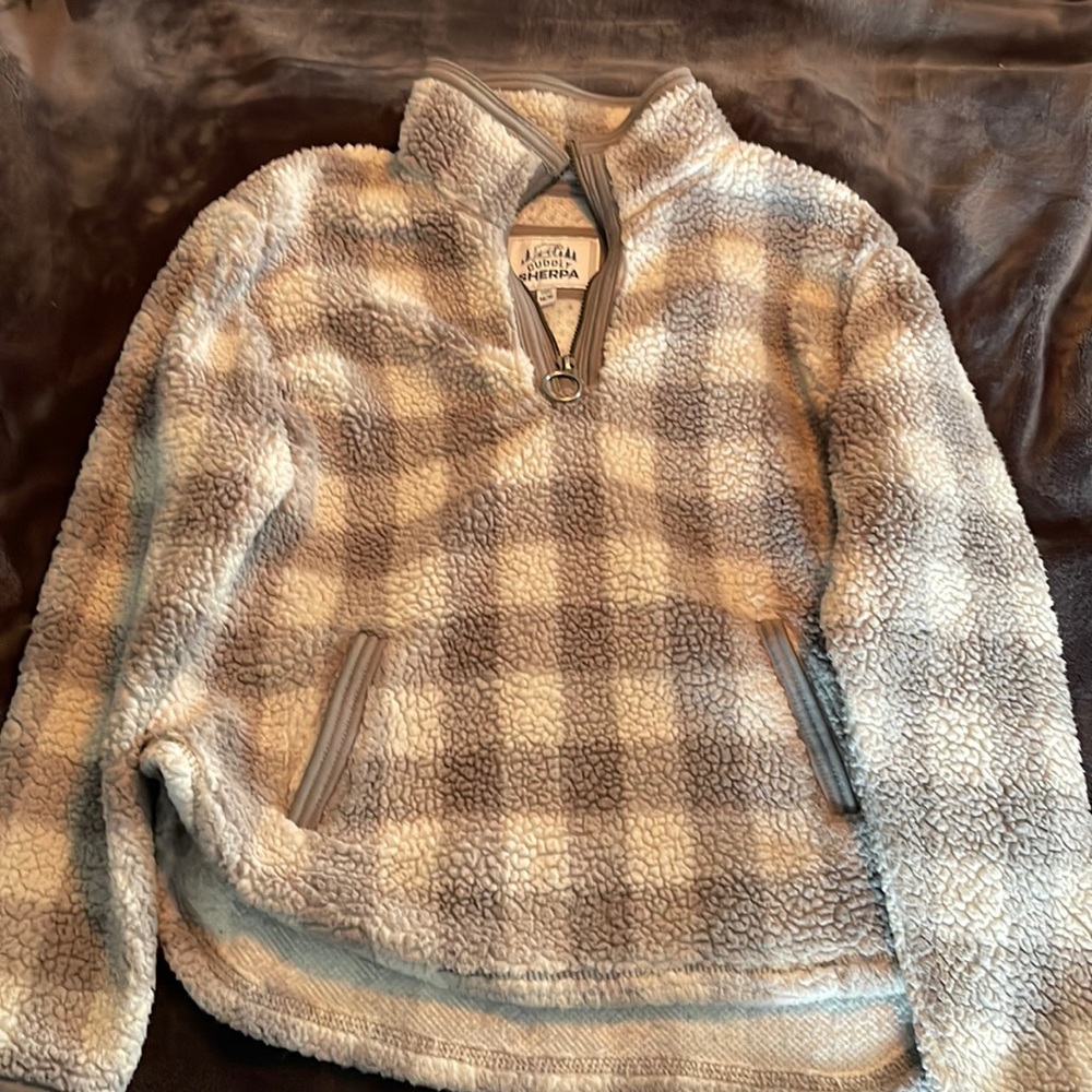 Sherpa pullover sweater